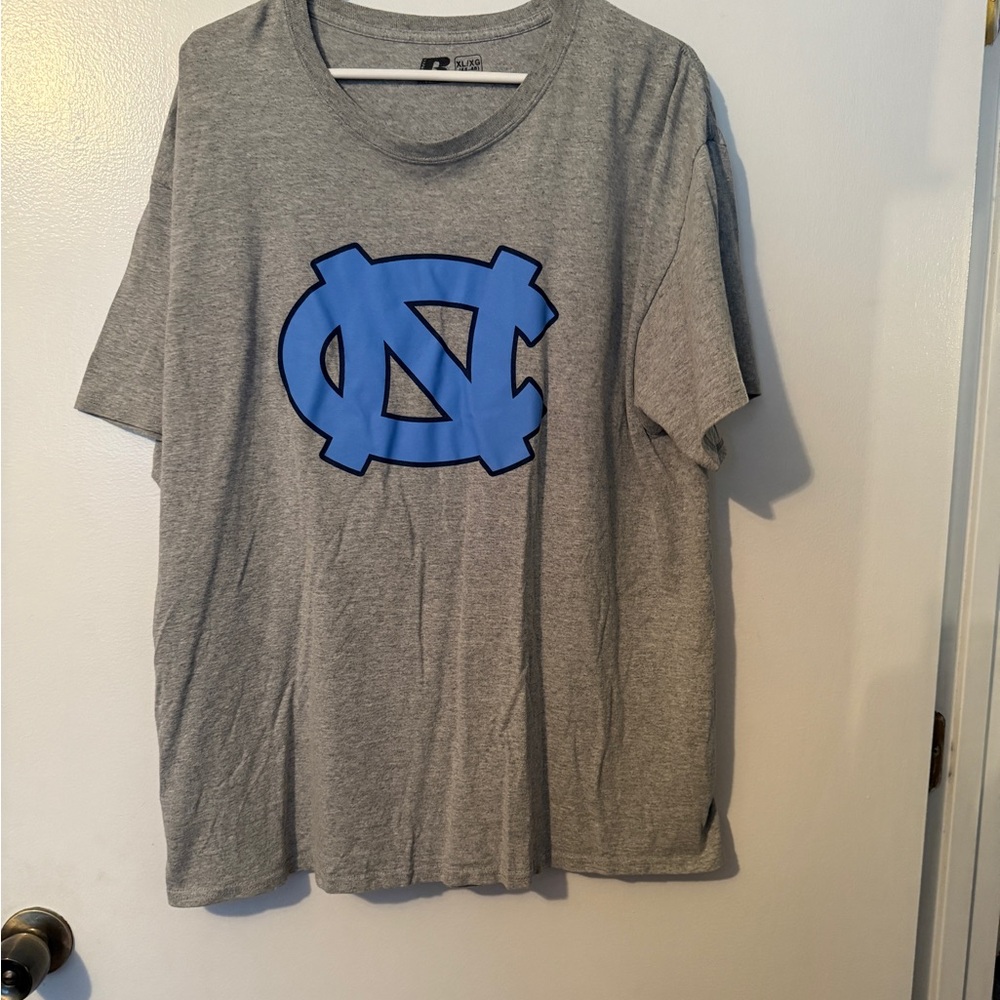 Russell Athletic Gray and Blue Short Sleeve Tee UNC Logo